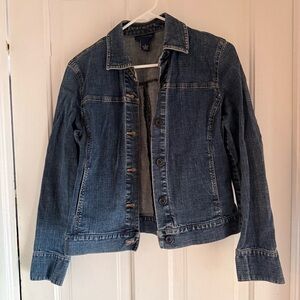 Ann Taylor size small Classic Women's Denim Jacket - Blue
